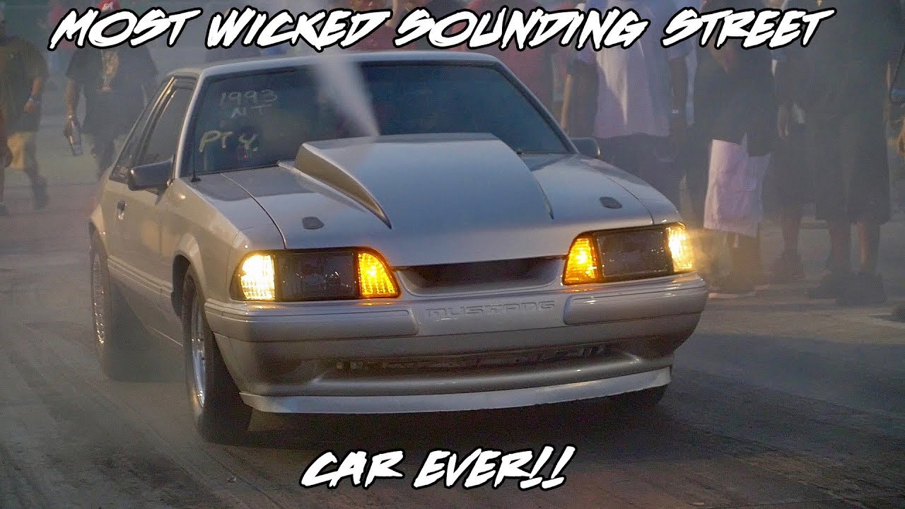 WICKED SOUNDING FULL EXHAUST MUSTANG! MEAN NITROUS STREET CAR ALL THE WAY FROM MARYLAND TO GRUDGE!