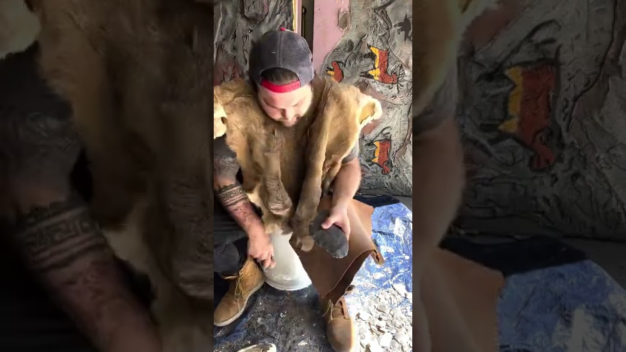 Knapping a biface hand axe #flintknapping #archaeology #anthropology #bushcraft