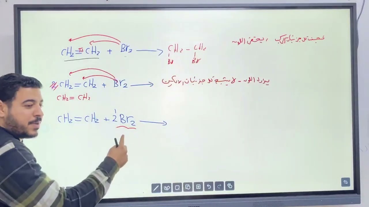 امتى يختفي لون البروم وامتى لأ؟ 🤔 وعلاقته بعدد روابط π | أهم فكرة في العضوية | 3 ثانوي