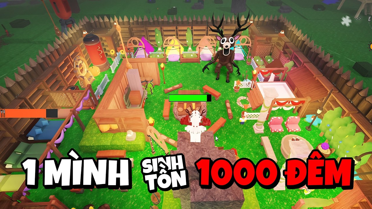 1000 Ngày Xây Căn Cứ SIÊU AN TOÀN Trong 99 Nights In The Forest Roblox