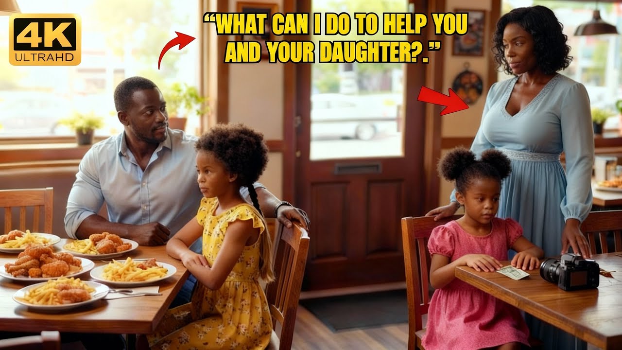 Poor Woman Tried to Leave Quietly — But Black Single Dad Saw Her Little Girl Staring at His Plate