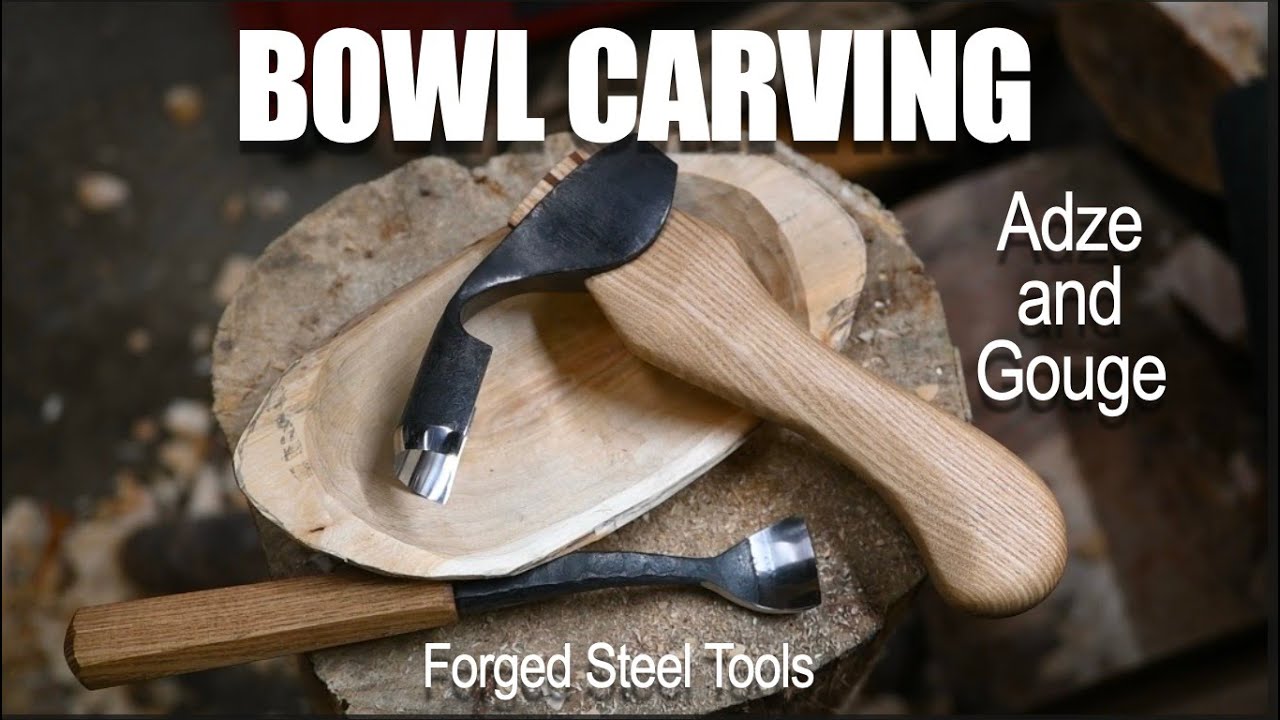 Silent Carving:  Making a Wooden Bowl Using an Adze and a Gouge