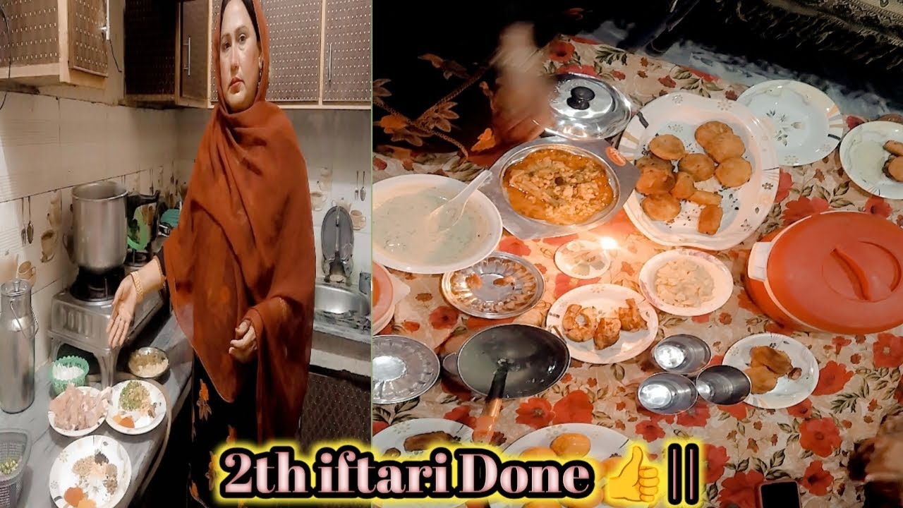 2th iftari Done alhamdulillah ☺️|| dal ghost and alu wali tikiya👍||Eman Village vlog 💁