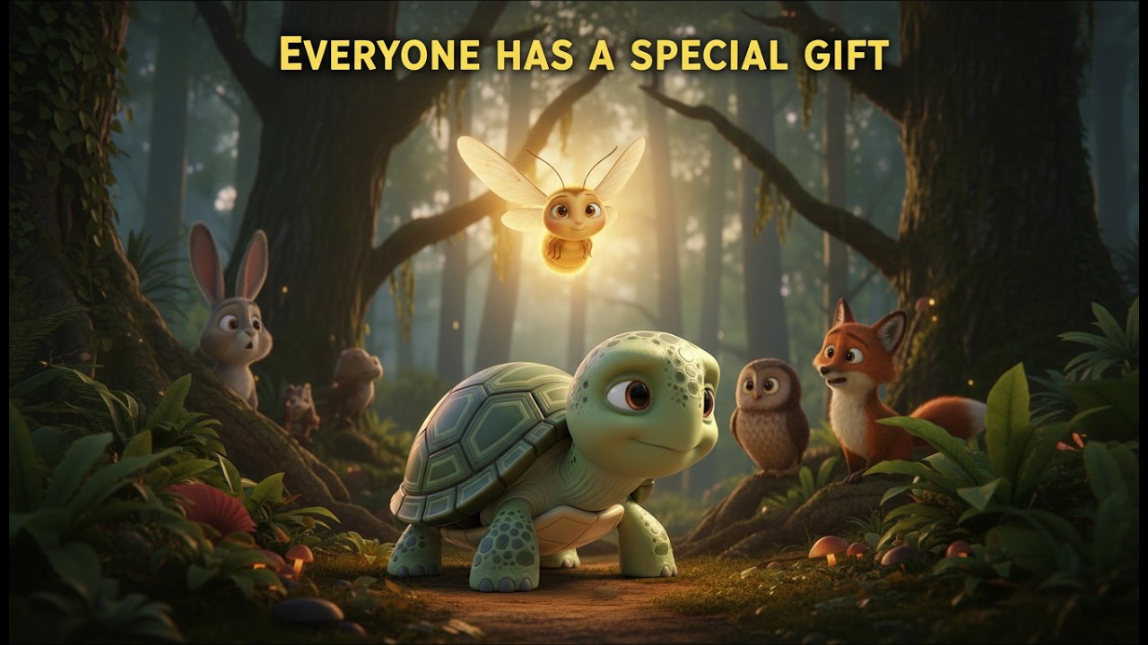 The Brave Turtle and the Little Firefly| Inspirational Story|  A heart Warming Story.