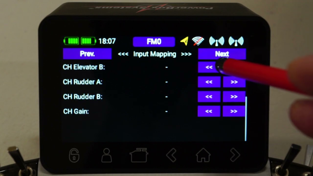 PowerBox Core - Atom : Accessing Receiver Menu