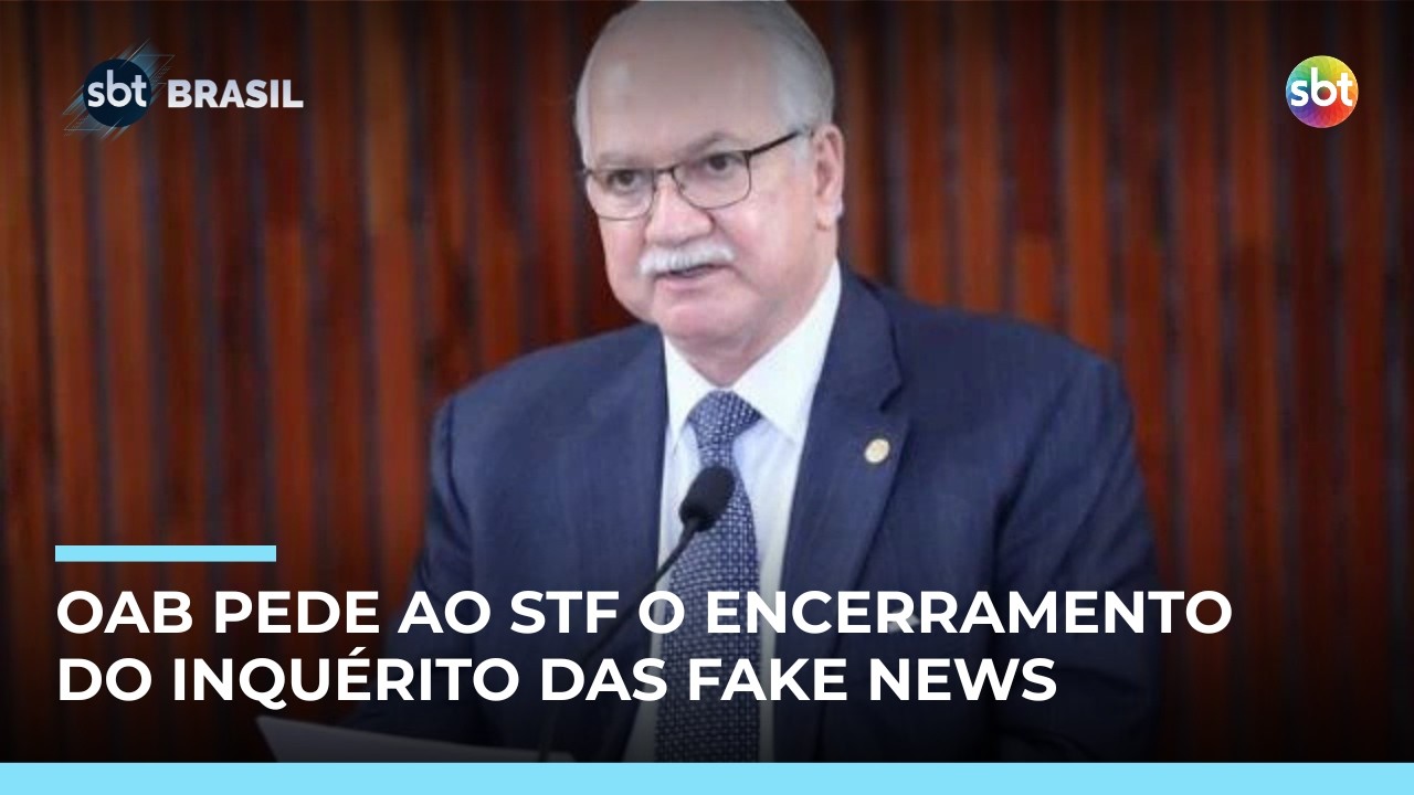 OAB envia ofício a Fachin pedindo encerramento do inquérito das fake news no STF | #SBTBrasil