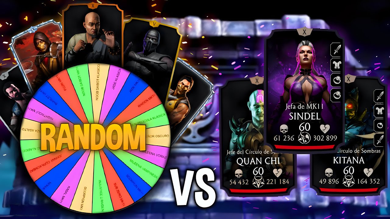 РУЛЕТКА ВЫБЕРИТЕ МОЮ КОМАНДУ! БИТВА 200 СО СЛУЧАЙНЫМИ КОМАНДАМИ В Mortal Kombat Mobile