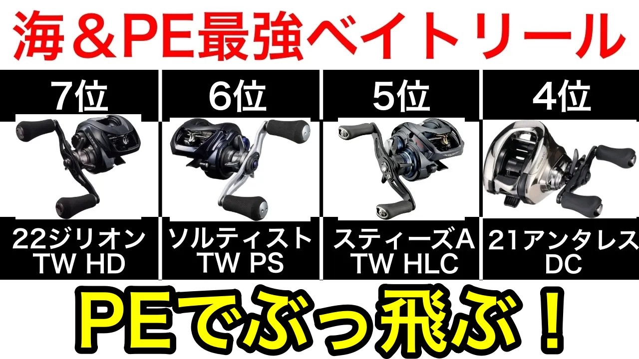【海×PE対応】最強ベイトリールランキング｜これを選べば失敗しない！