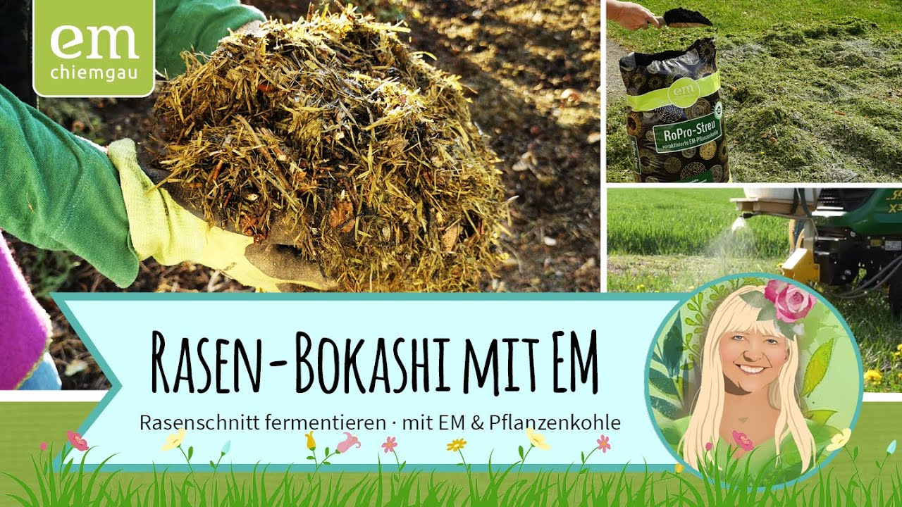 Wie stellt man Rasen-Bokashi her? Rasenschnitt sinnvoll nutzen!  - Terra Preta (DIY) - EM-Chiemgau