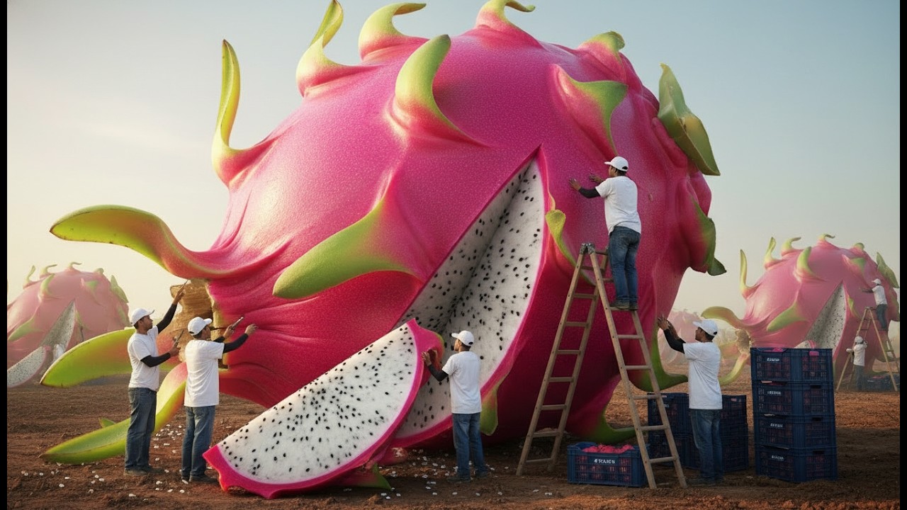How Dubai Harvesting Million of Dragon Fruits - Awesome Dubai Agriculture Tradition Processing Farm