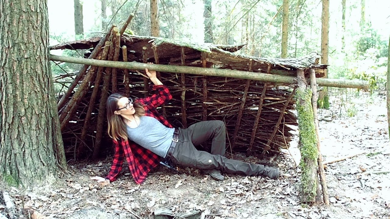 Building A Camp In The Woods Part 1