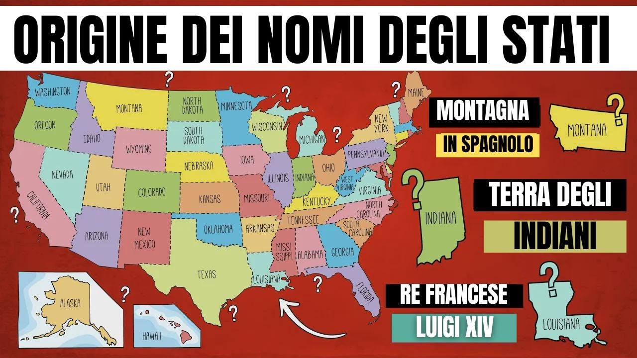 Come hanno ottenuto il loro nome gli stati USA?