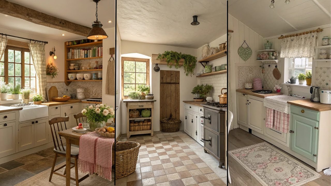 Вдохновение для декора кухни в стиле коттеджкор | Уютная гостиная в стиле шебби-шик
