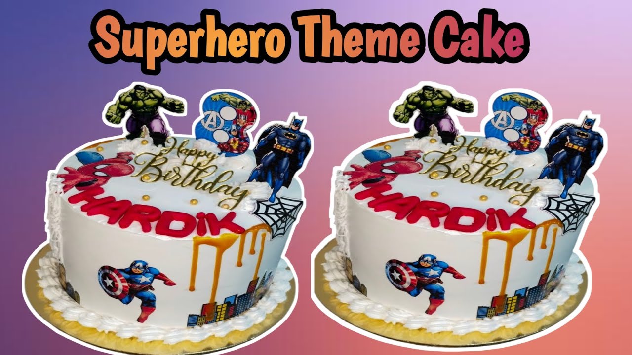 Superb Hero Theme Cake Ka Order Aaya#cake #cakedesign