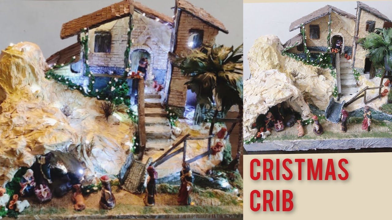 Mini Christmas nativity scene | How to make Xmas crib using waste materials  | DIY | Christmas craft