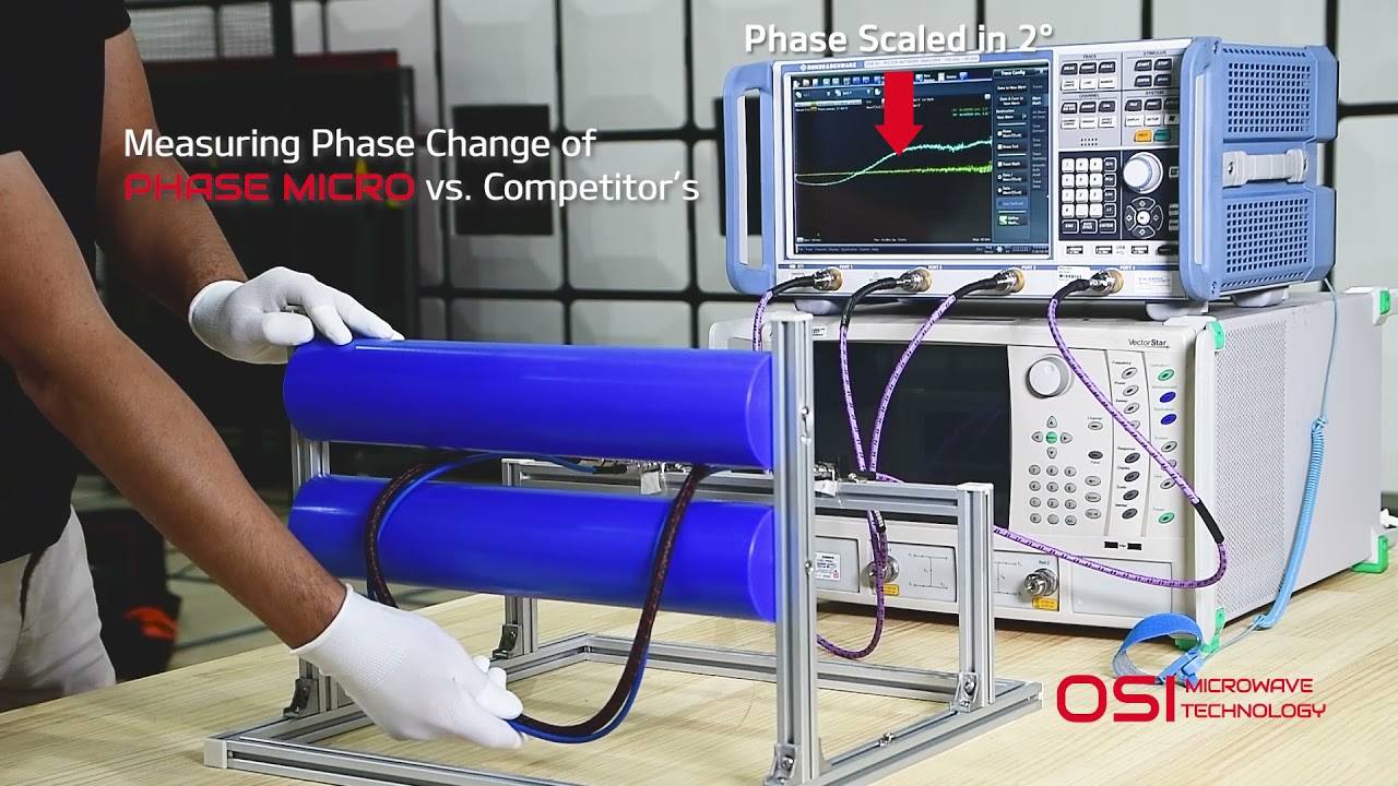 PHASE MICRO Cable assembly shows precision measurements under flexure stress.