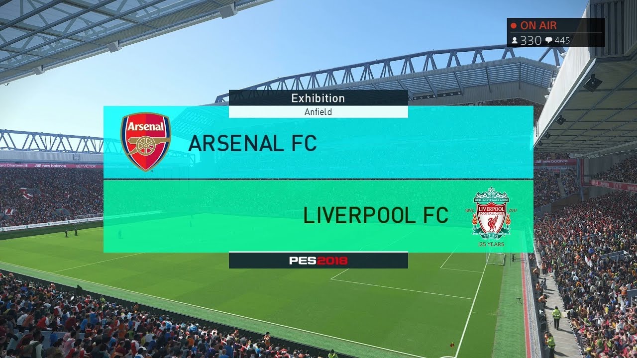 PES 2018 Арсенал против Ливерпуля 2-2 Геймплей PS4 HD