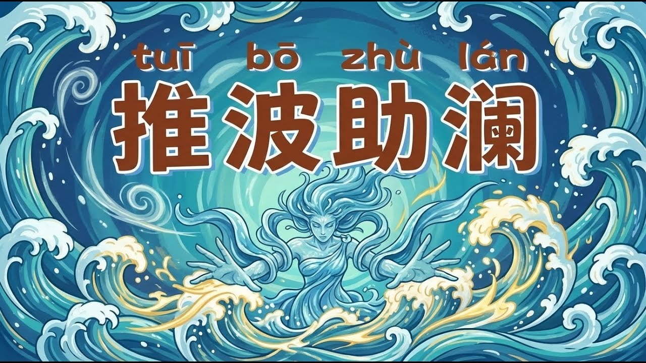 推波助澜 (tuī bō zhù lán) | 每天成语