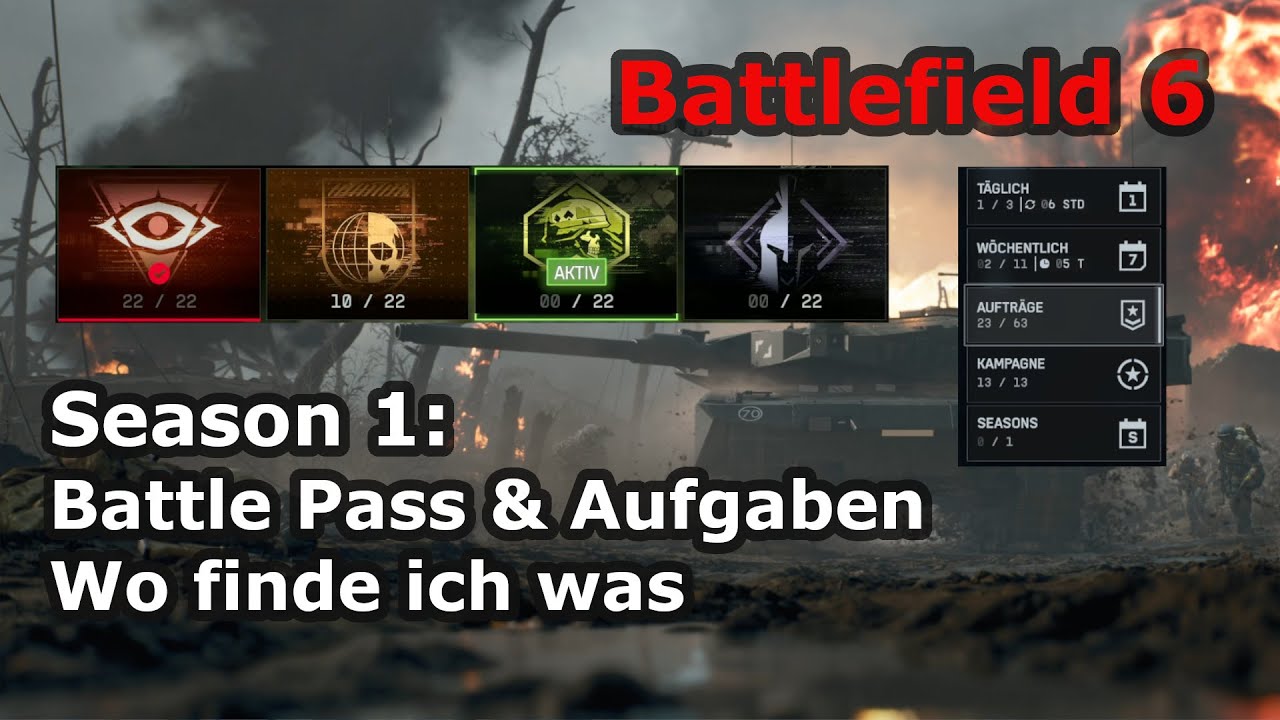 Battle Pass erklärt & neue Aufgaben für Season 1 - Battlefield 6 (Tipps)