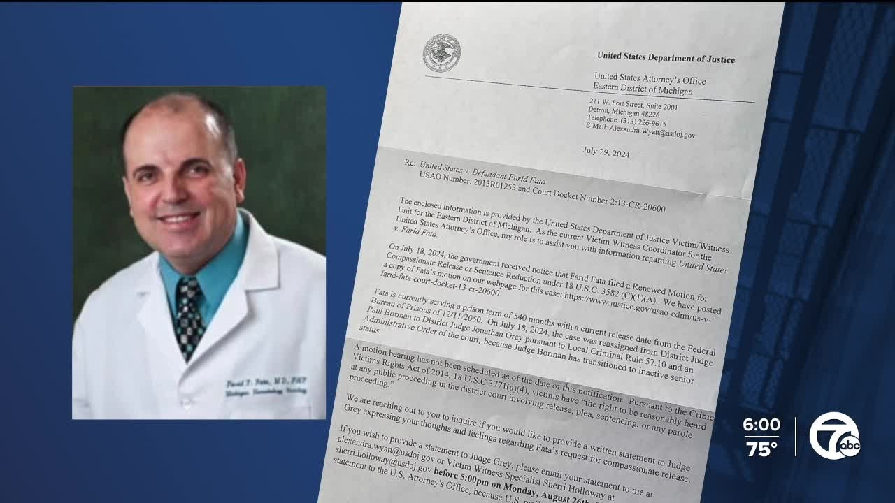 Convicted Oakland County cancer doctor Farid Fata files for compassionate release