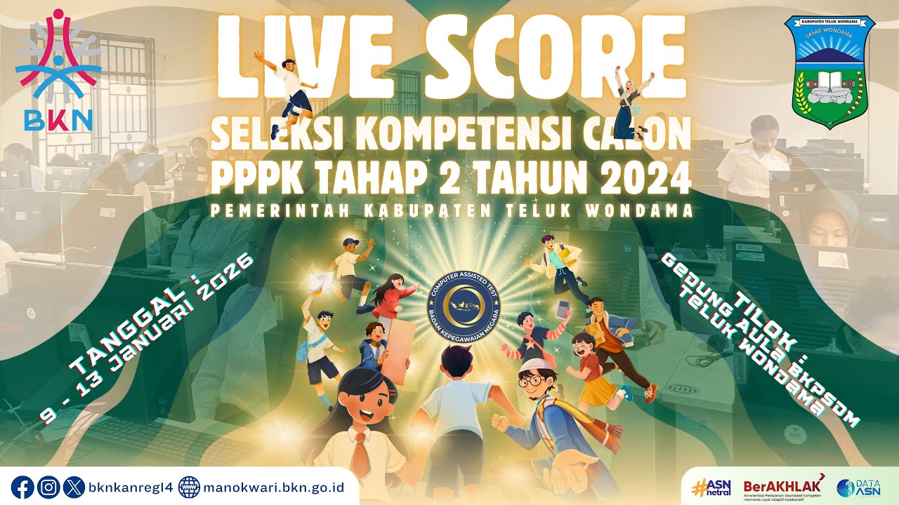Sesi 1 -  3 | 13 JAN 2026 | LIVE SCORE Selkom PPPK 2 TA. 2024 Wondama | Tilok Aula BKPSDM Wondama