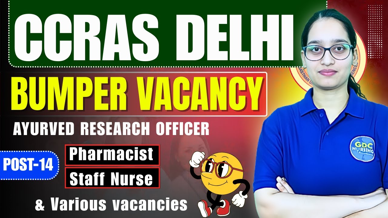 🩺 Staff Nurse Vacancy 2025 | CCRAS Delhi Ayurveda Research 🏥 | Qualification & Full Notification 📄✨