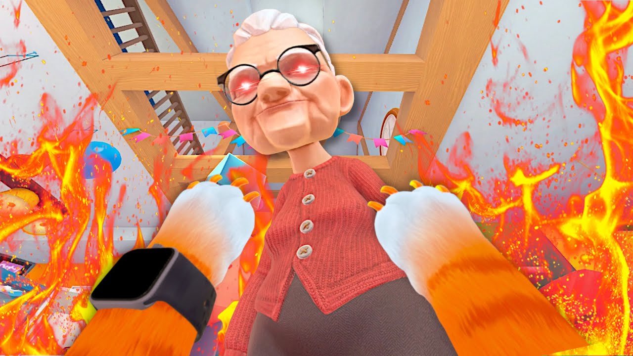 DESTROYING Granny's House - I Am Cat VR