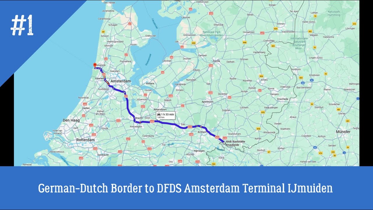 Let's Drive Scotland#1 - German-Dutch Border to DFDS Amsterdam Terminal IJmuiden NO COMMENTARY