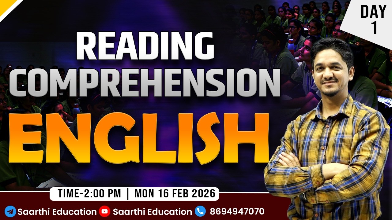 Mains Batch 2026 | Reading Comprehension | English Day 1 | By:- Khalid Ahmed Sir