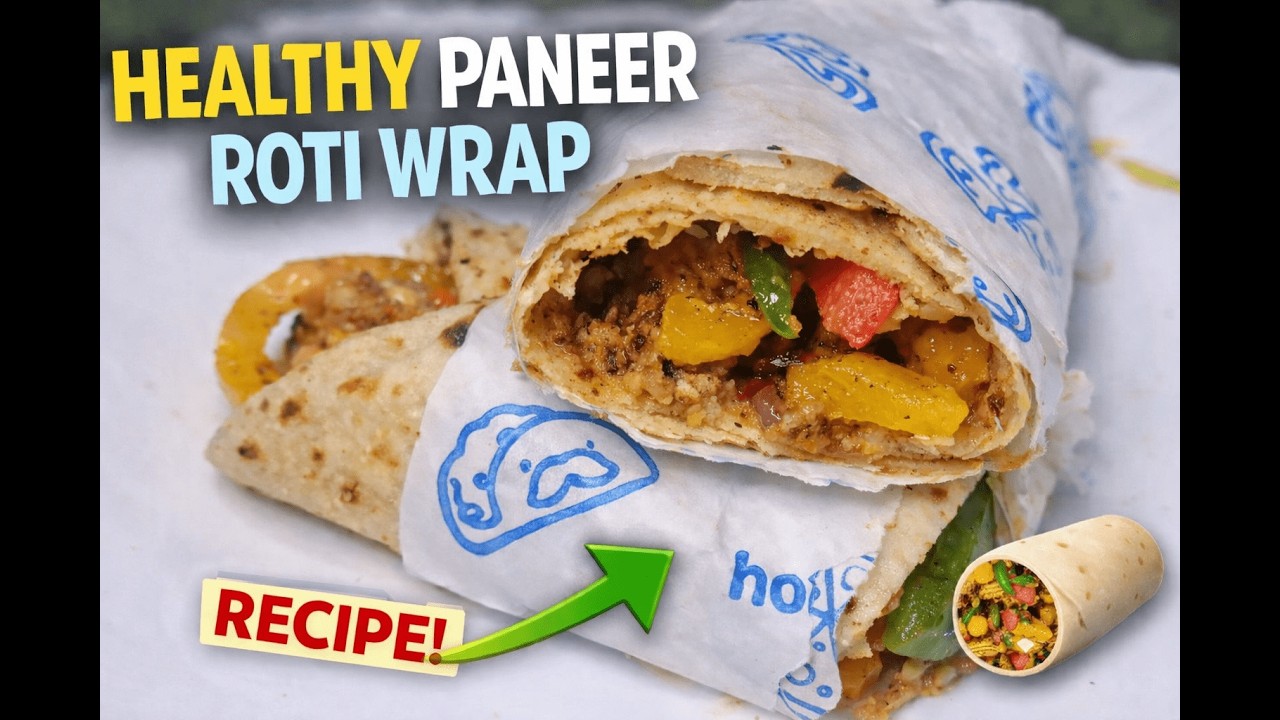 Healthy  High Protein Paneer Roti Wrap