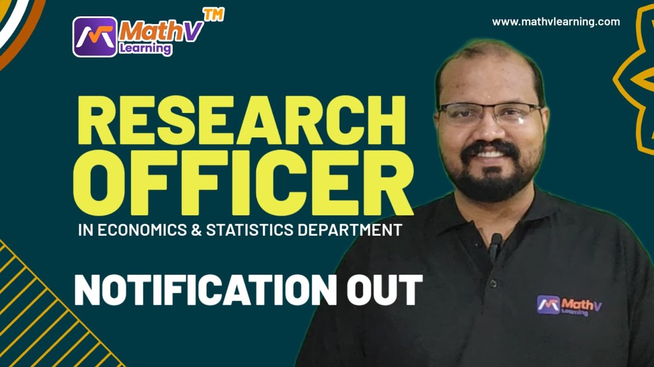 Research Officer in Economics & Statistics Department Notification Out Kerala PSC MathV Learning