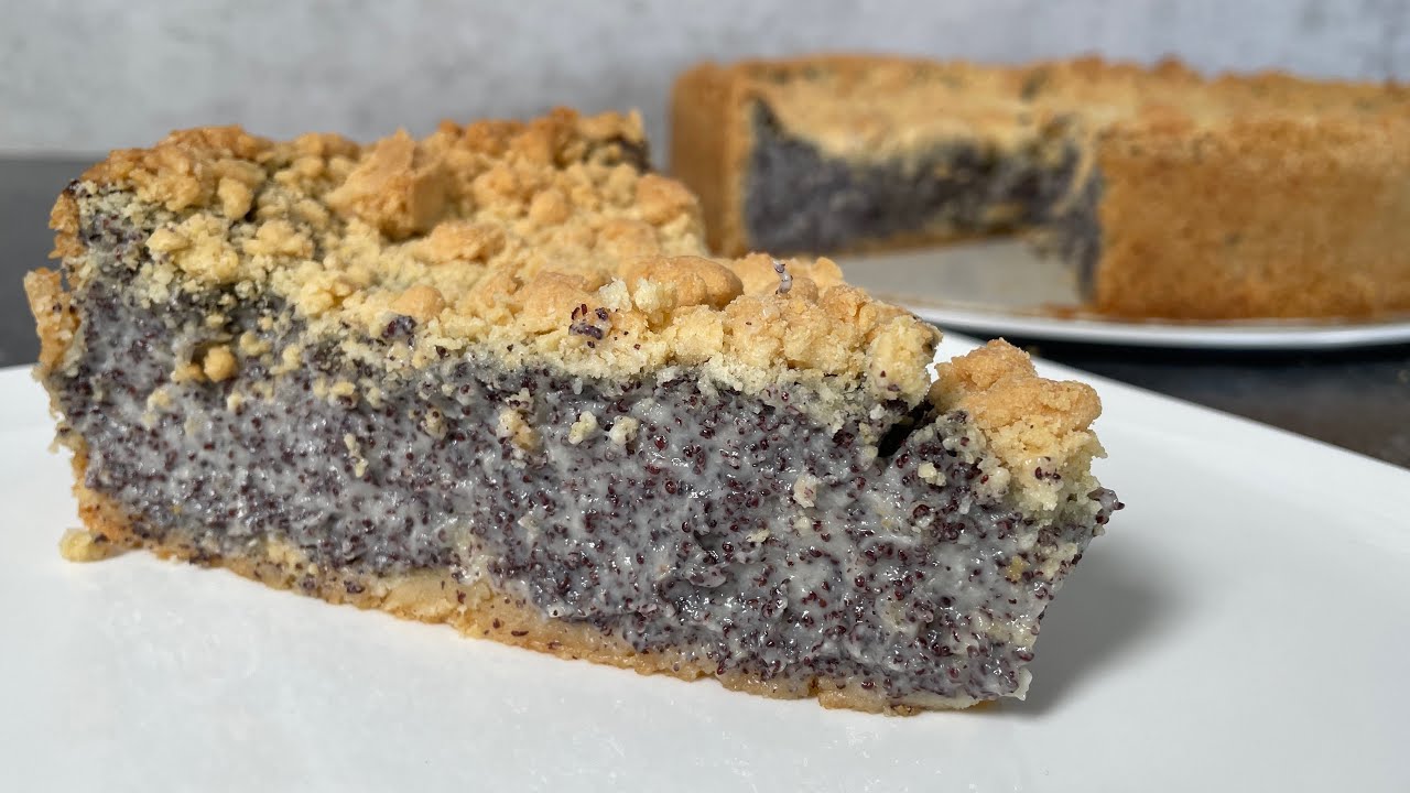 Der beste Mohn-Streuselkuchen wie von Oma | Einfaches Rezept für saftigen Kuchen mit Butterstreuseln