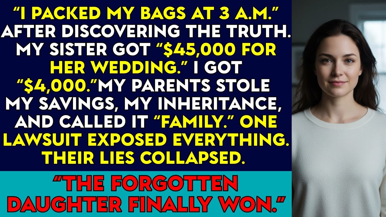 My Parents Gave My Sister $45,000 and Me $4,000 — I Walked Out at 3 A.M.