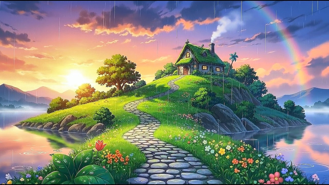 48 Hours Alone on a Quiet Island 🌿  Cozy Anime Survival & Slow Living