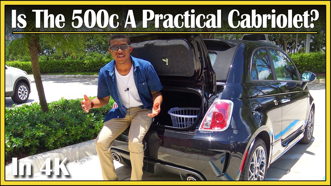 Fiat 500c Cabriolet 2017–2019 годов | Обзор багажного отделения в 4K! | Сколько вещей поместится ...