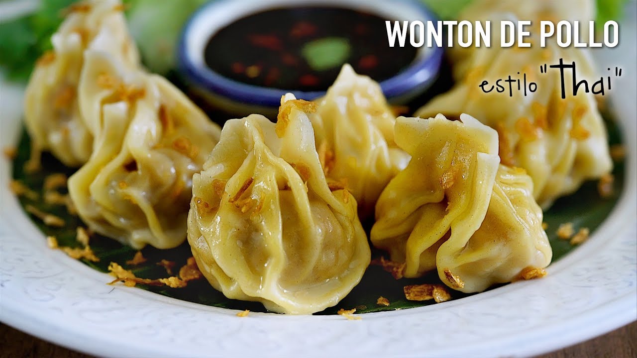 Wontón de pollo estilo Thai - Como hacer "Dumplings"