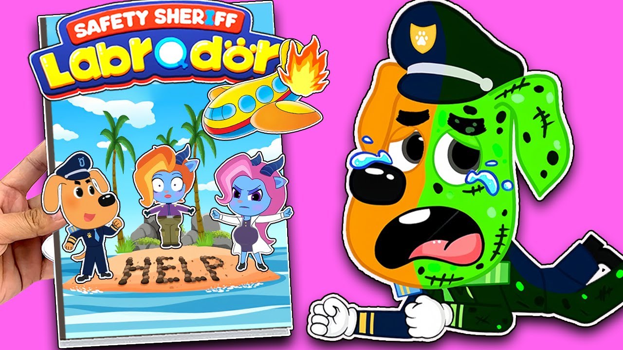 Stranded on an island | Make Quiet Book Sheriff Labrador ❤️DIY Paper