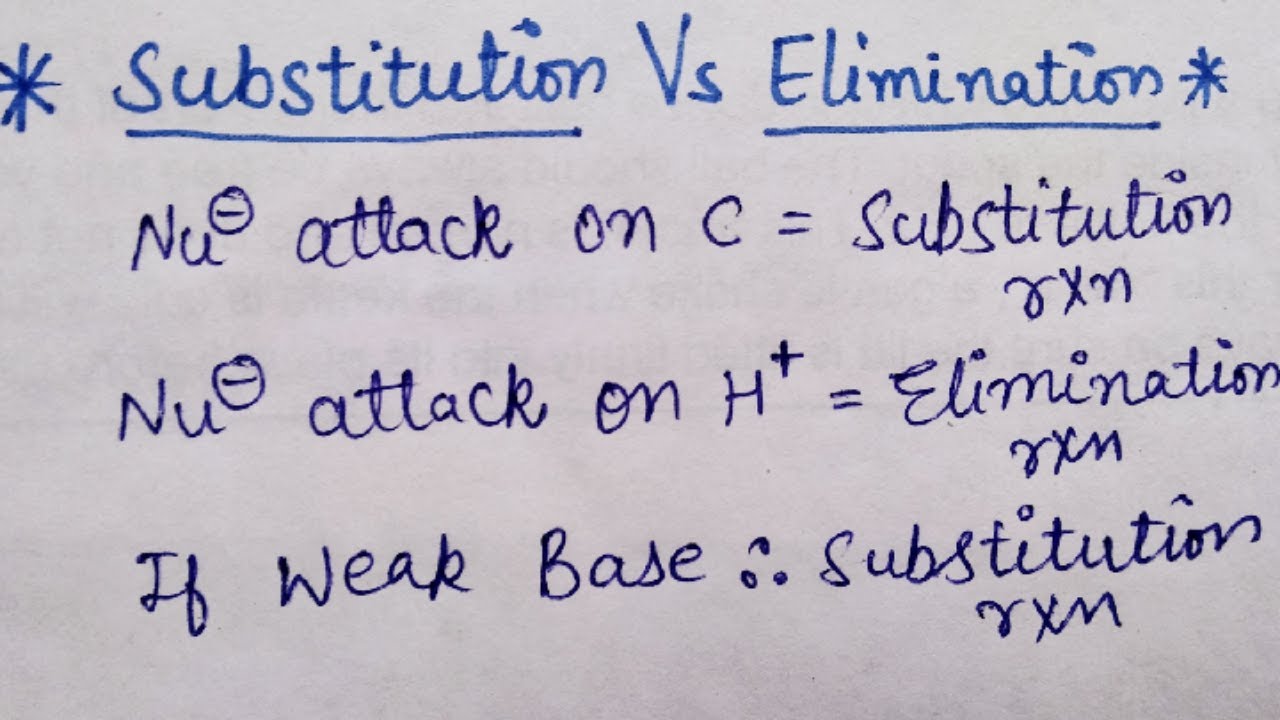 Substitution Vs Elimination Reactions Trick | Organic chemistry | JEE | NEET