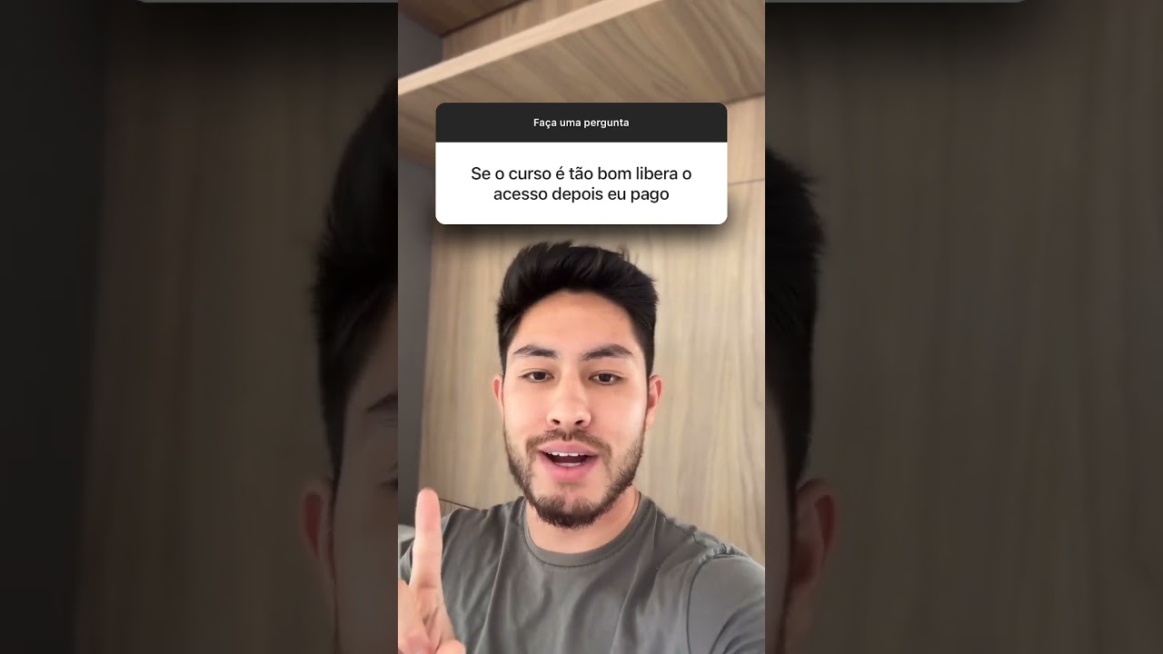 SE O CURSO &Eacute; T&Atilde;O BOM, LIBERA O ACESSO DEPOIS EU PAGO!