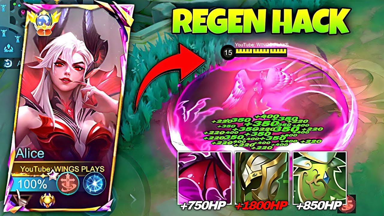 ONLY 1% KNOWS THIS BUILD ON RANK GAME! ALICE SUSTAINE + HP REGEN HACK BUILD 2026 (must try) - MLBB