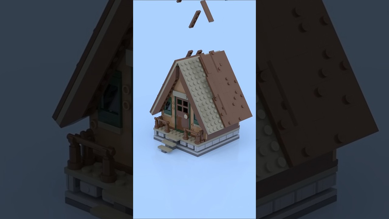 LEGO A-Frame Cozy Cabin 🏡🔥 Tiny But Full of Charm! 🌲✨ #lego