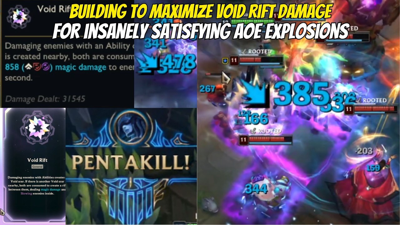 Pentakill So Satisfying 😱 30k Damage Void Rift