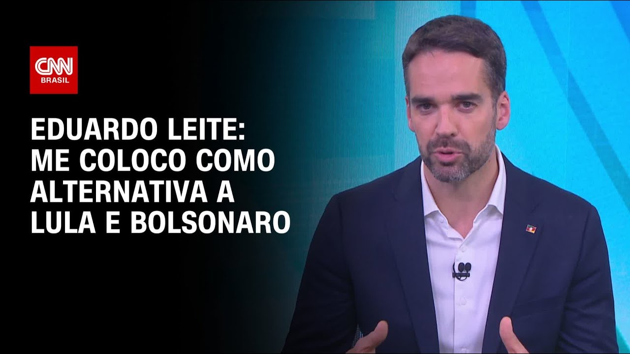 Me coloco como &ldquo;caminho alternativo&rdquo; a Lula e Bolsonaro, diz Eduardo Leite | CNN 360&ordm;