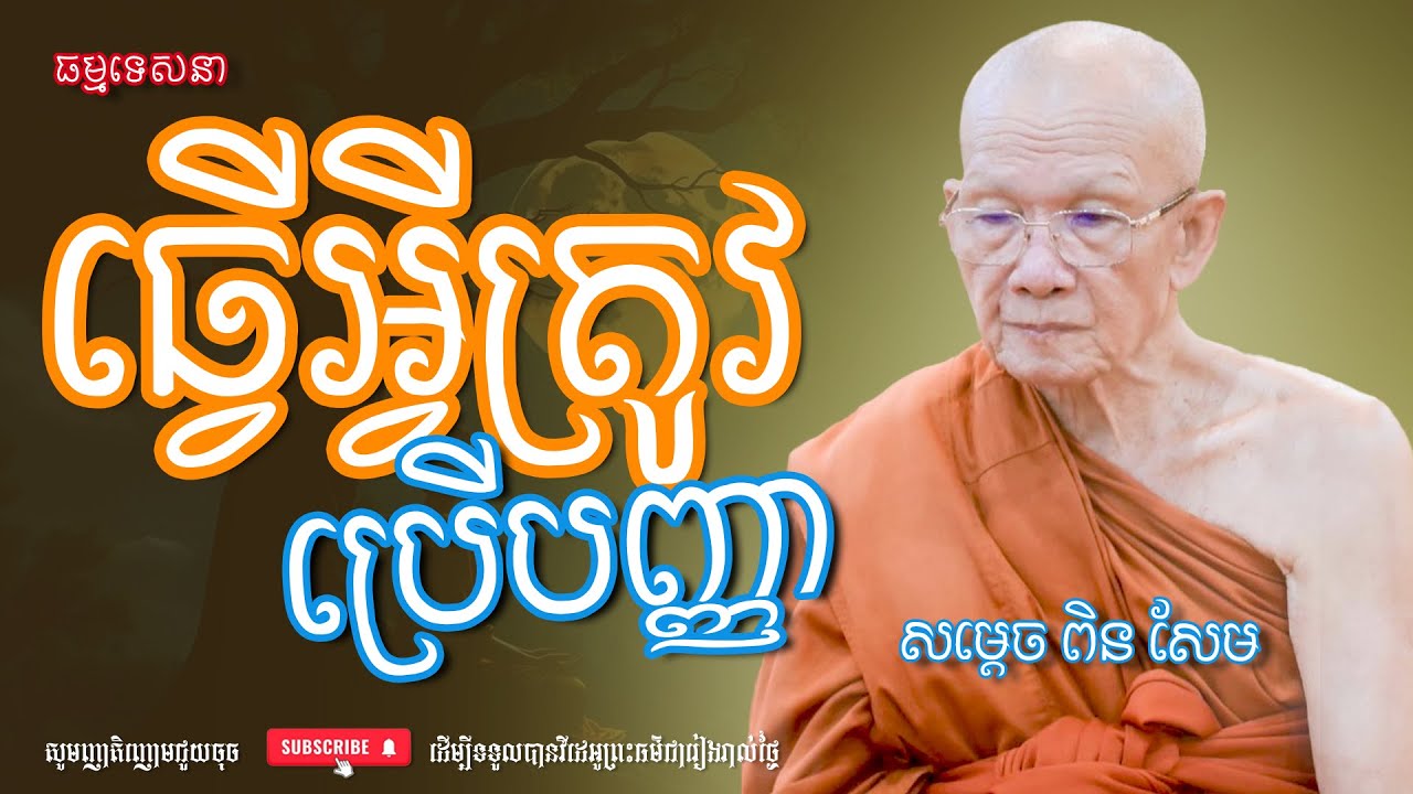 ធ្វើអ្វីត្រូវប្រើបញ្ញា | Dharma talk by Pin Sem - សម្ដេច ពិន សែម | Dharma2026