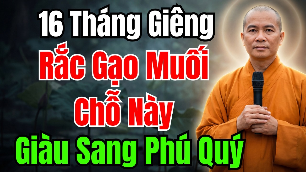 16 THÁNG GIÊNG :  THẮP NHANG RẮC GẠO MUỐI CHỖ NÀY, TIỀN BẠC TỰ ĐẾN, PHÚC ĐỨC ĐẦY NHÀ