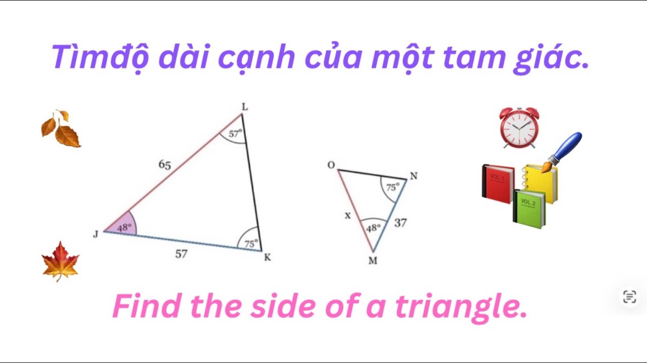 Tìm độ dài cạnh của một tam giác 