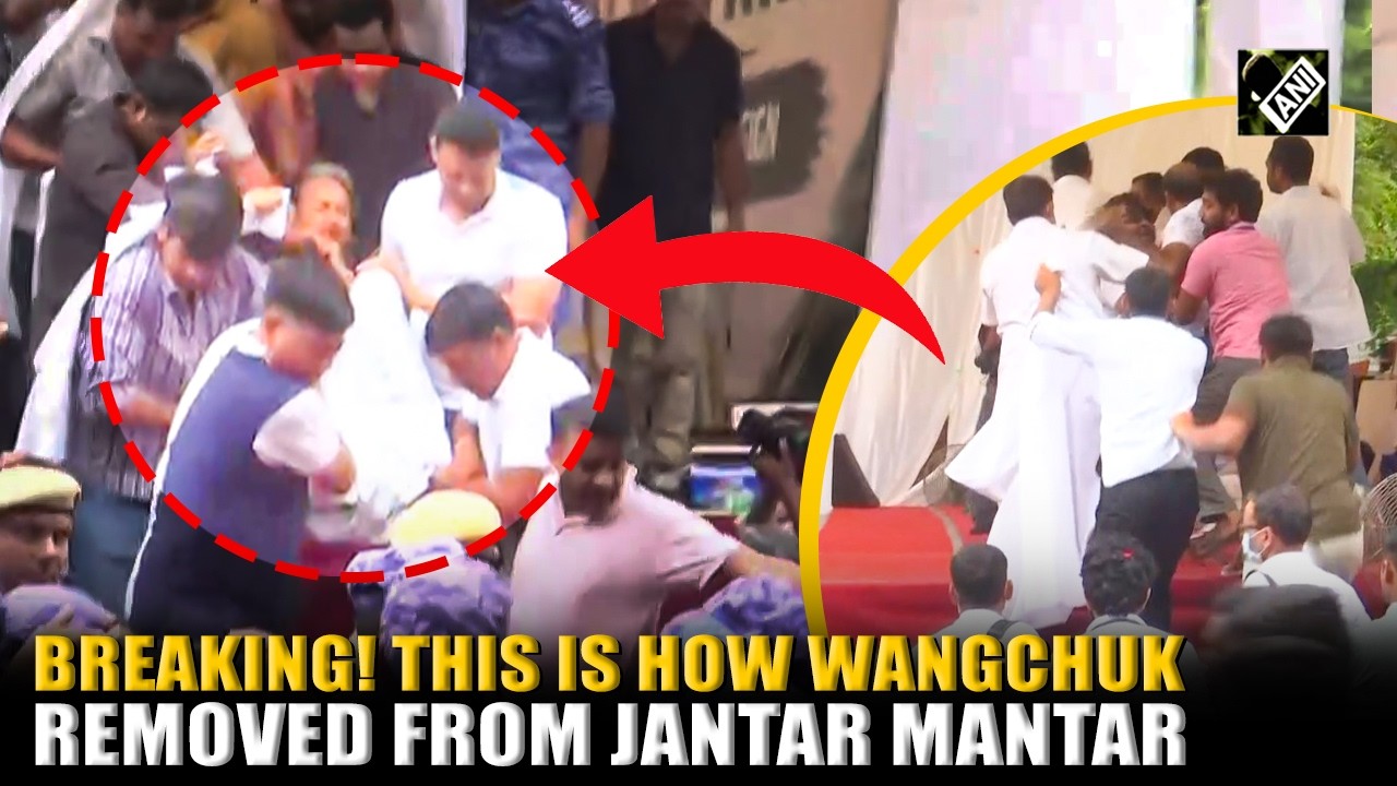 MUST WATCH! This is how Activist Sonam wangchuk removed from Jantar Mantar | Day-21 hunger strike