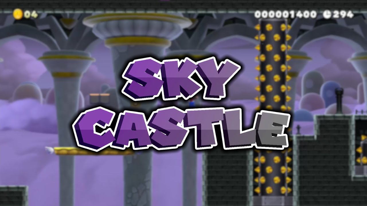 NSMBU Sky Castle in Super Mario Maker 2