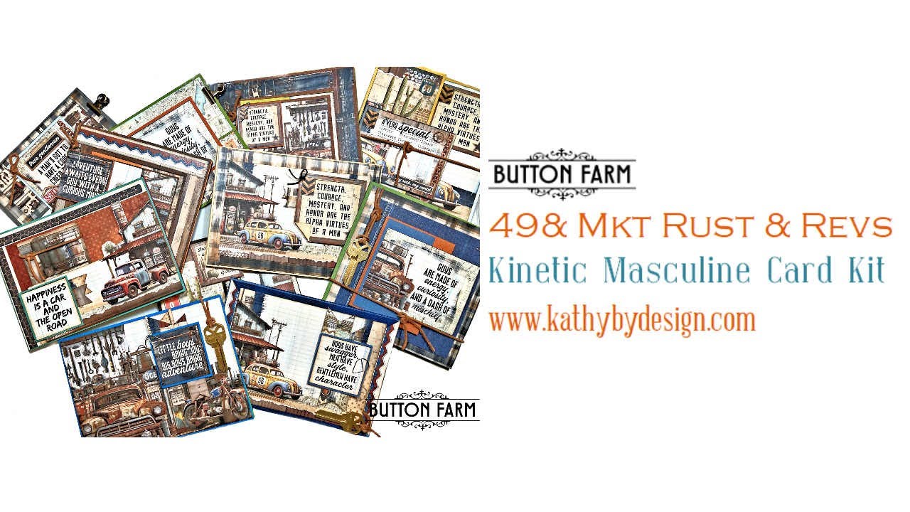 Button Farm Club Rust and Revs Masculine Kinetic Card Kit Reveal