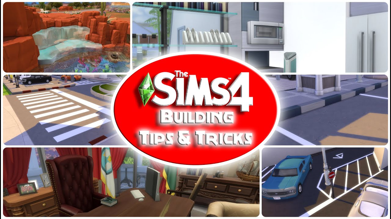 Sims 4 | 6 Advance Building Tips & Tricks | NO CC | Microwave Inside Cabinet, Road Marks And MORE!